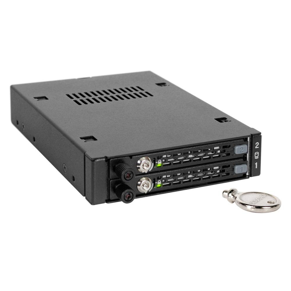 Icy Dock MB492SKLB ToughArmor 2.5" Dual Bay Drive Enclosure