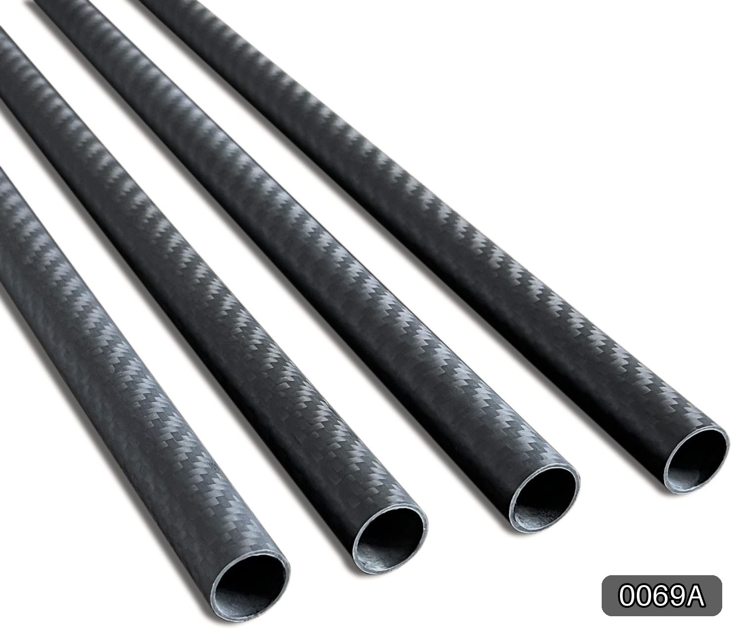 Carbon Fiber Tubes 16mm OD x 14mm ID 500mm 4-Pack 3K Matte #R018