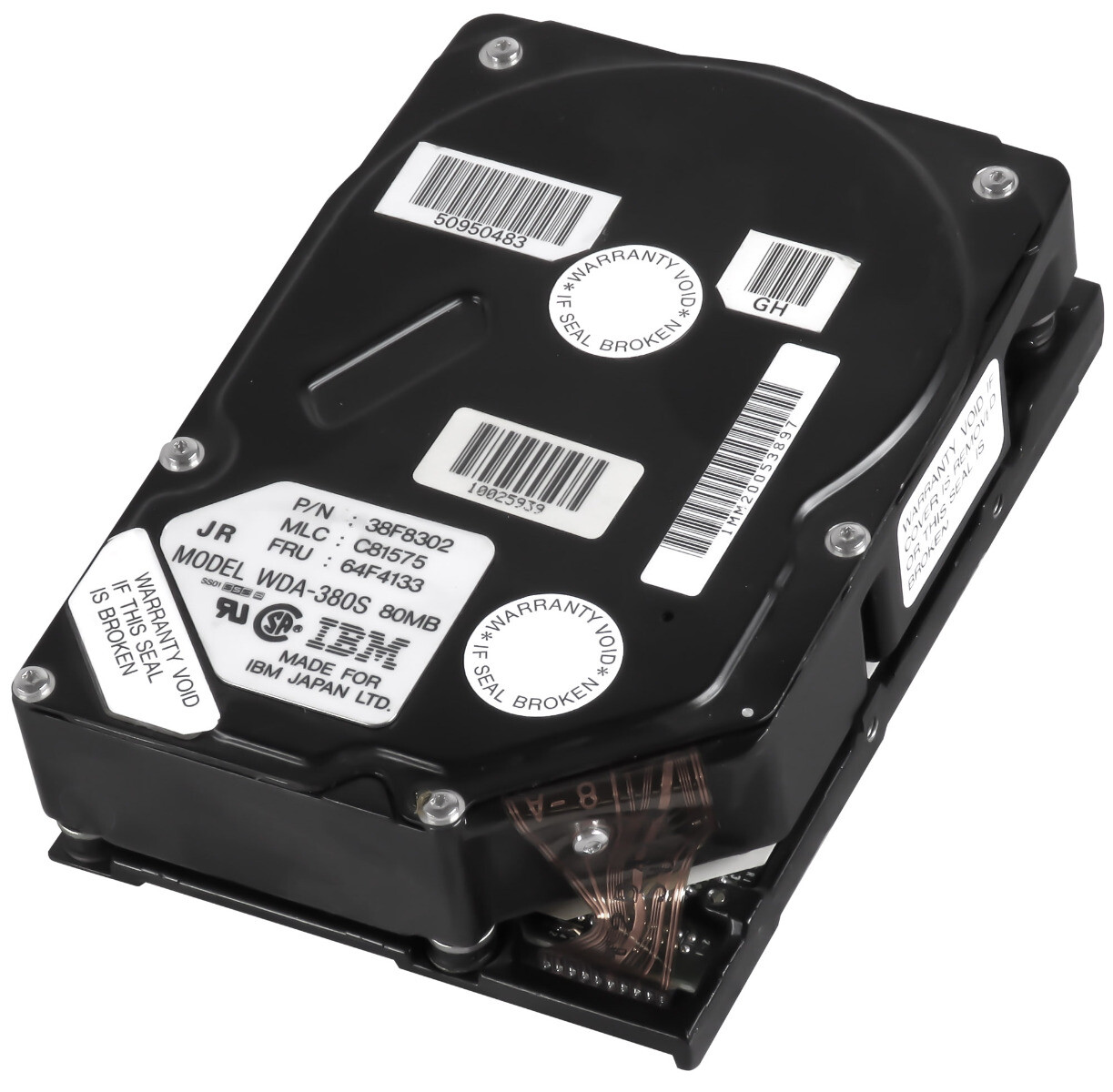 HARD DRIVE IBM 64F4133 38F8302 WDA-380S 80MB 3.6K ATA 3.5''/HH 