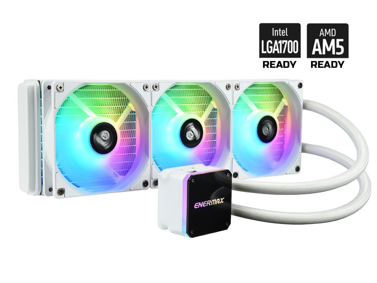 Enermax LIQMAX III 360mm ARGB White All-in-one CPU Liquid Cooler for AM4 & AM5