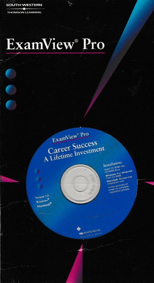 ExamView Pro: Career Success: A Lifetime Investment PC MAC CD test builder edit 