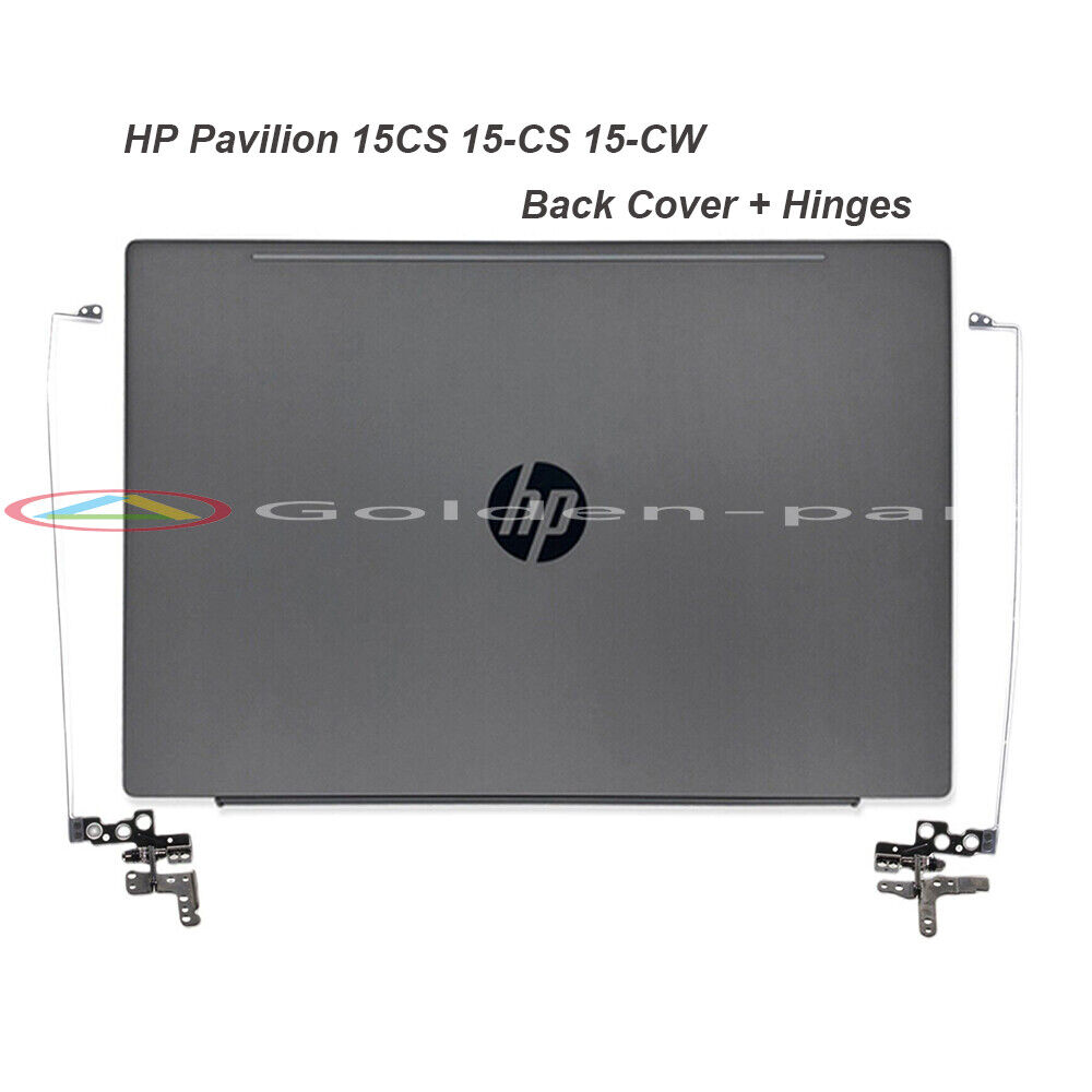 New L23879-001 For HP Pavilion 15CS 15-CS 15-CW LCD Gray Back Cover + Hinges