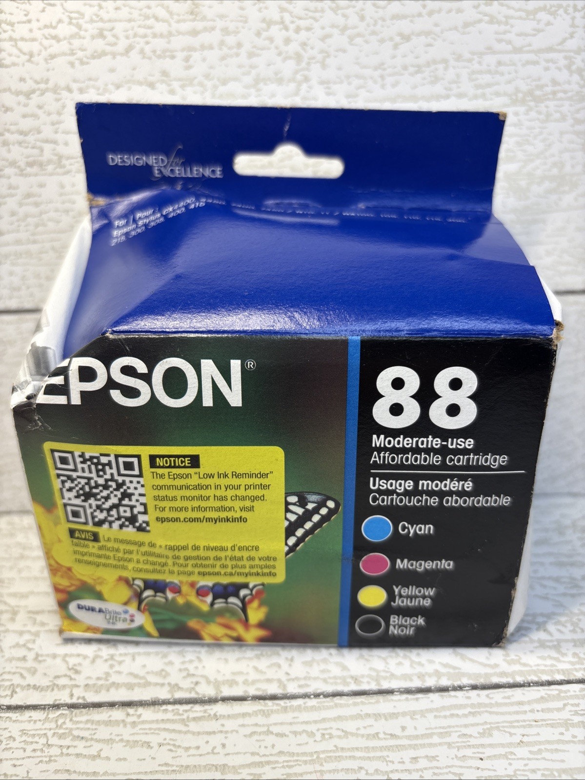 4pk Genuine Epson T88 Ink Cartridges Black & Color Combo Pack Set Exp. 2029