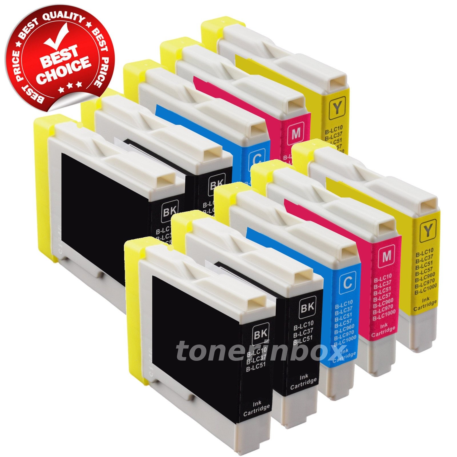 10 Pack New Ink Cartridge for Bro LC51 LC-51 MFC-465CN MFC-3360C MFC-5460CN