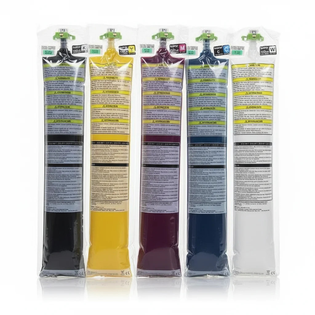 5 Colors 700ml DTG Textile Ink Bag With One Time Chip for Brother GTXPRO Printer