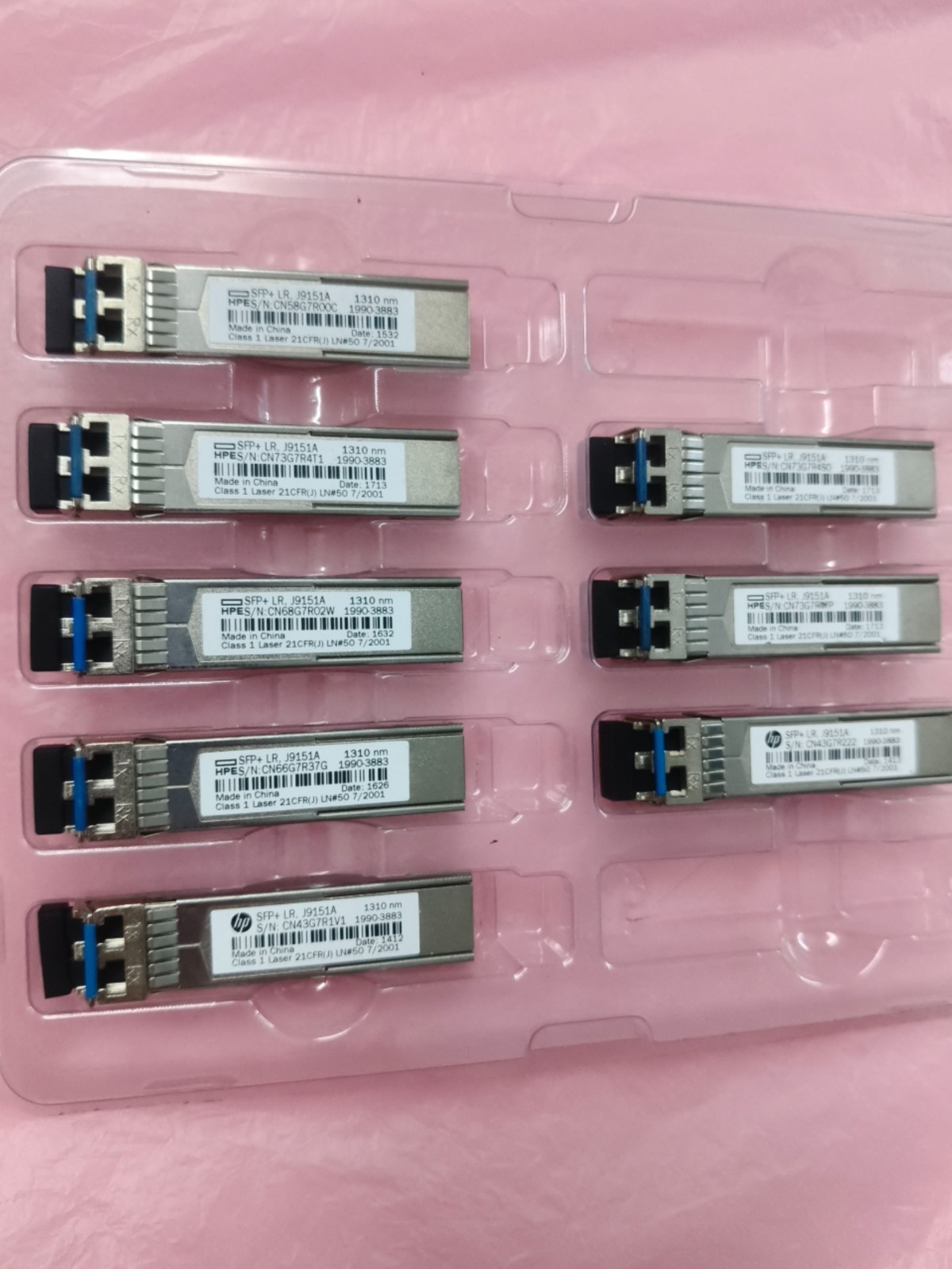 HPE J9151A 1990-3883 ProCurve 10GbE SFP+ LC LR Non-China counterfeits.