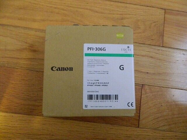 GENUINE Canon PFI-306G Green Ink Tank IPF8300 IPF9400 FACTORY SEALED