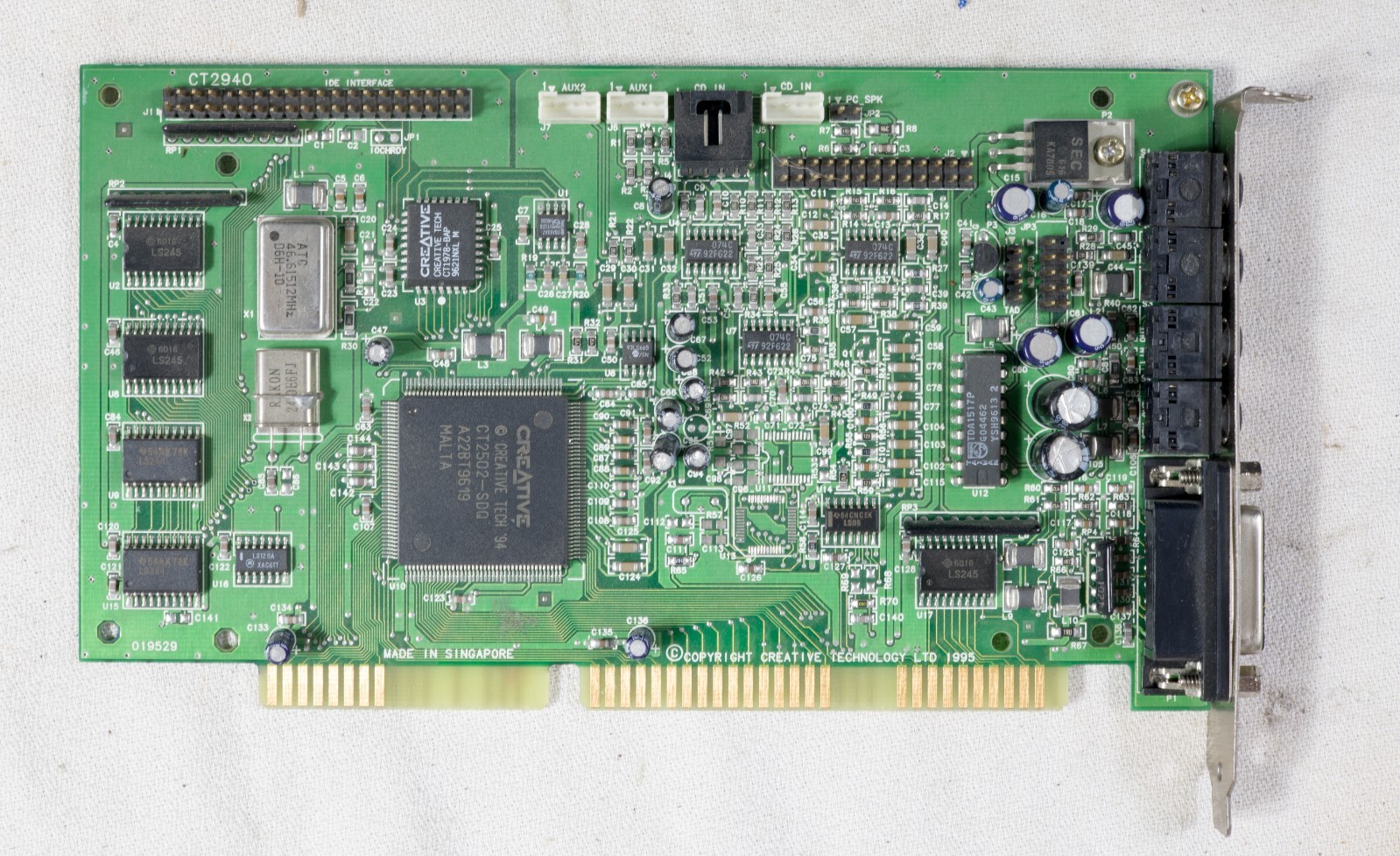 Vintage Creative Labs CT2940 Sound Blaster 16 Value PnP sound card tested ISAM03