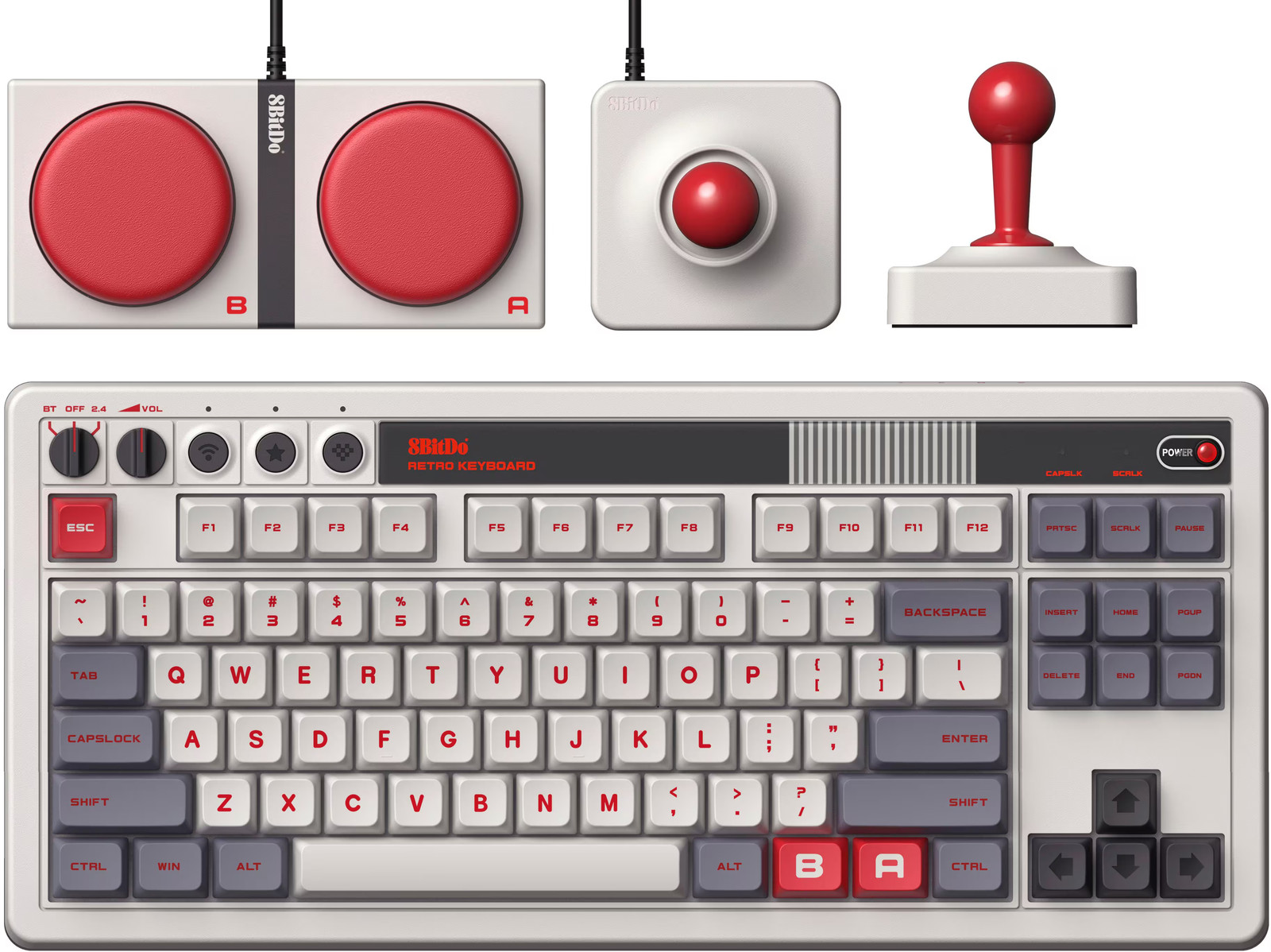 8BitDo - Retro Joystick and Mechanical Keyboard - N Edition