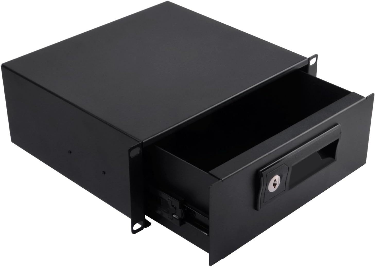 10inch 2U Rack Mount Lockable Drawer, 7.87inch Depth Server Cabinet Case 10 I...