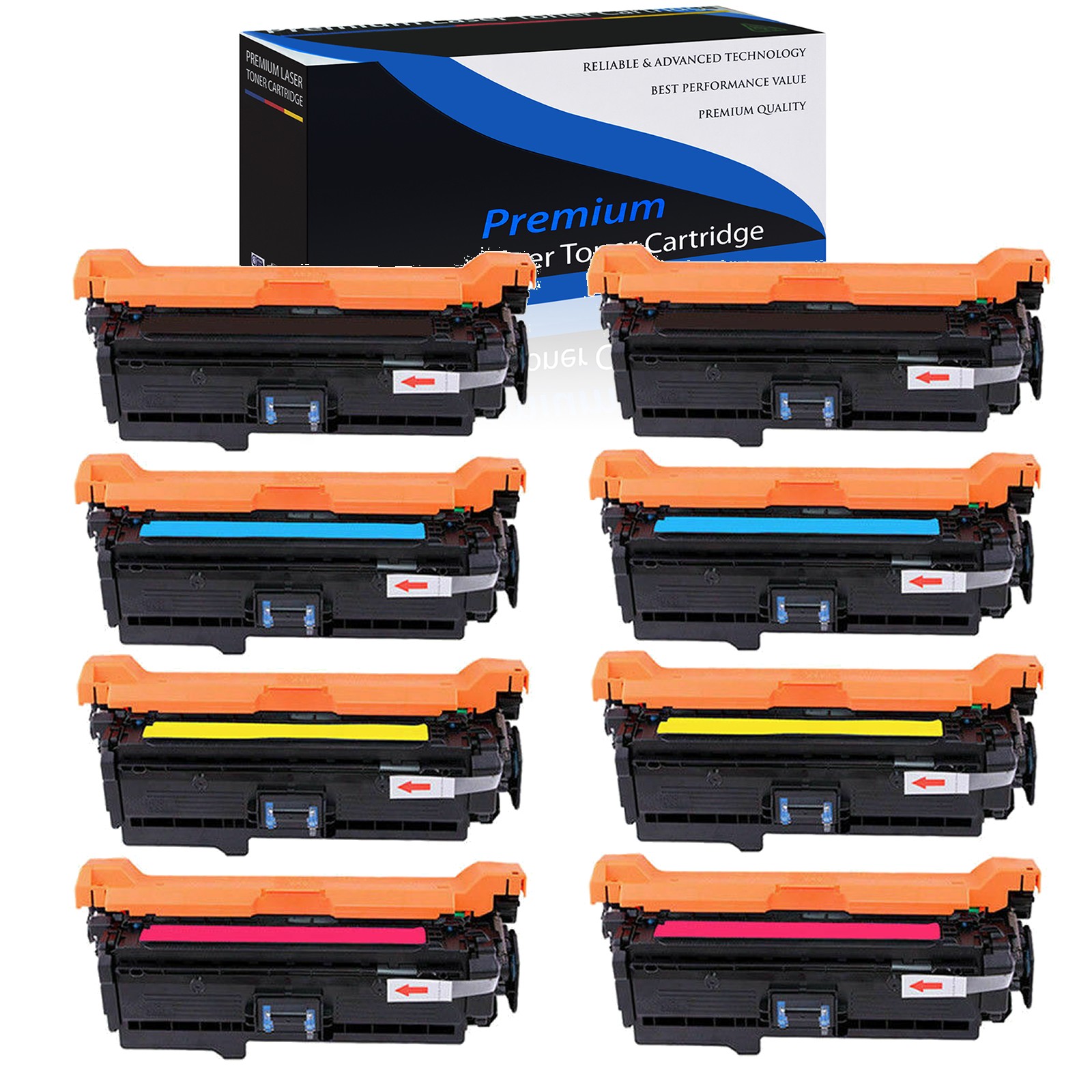 8PK CE260A BK C Y M Toner for HP 647A Laserjet CP4525N CP4525DN CP4025 Printer