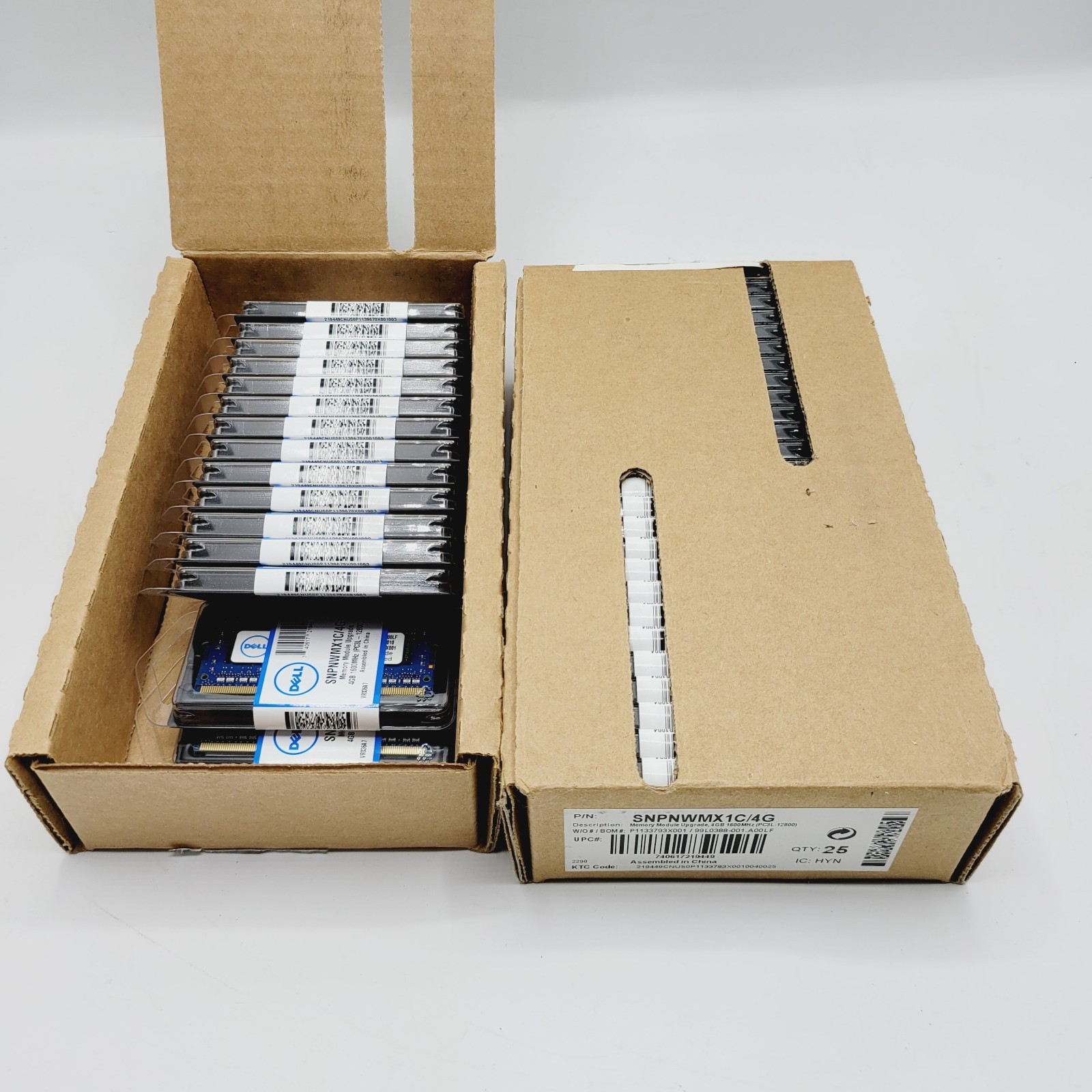 LOT OF 40 x 4GB 1600MHz PC3L - 12800 DELL - RAM