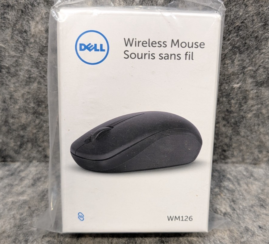 Dell Wireless Optical Mouse WM126, AA Battery, 12 Month Battery, Black 🔥New🔥