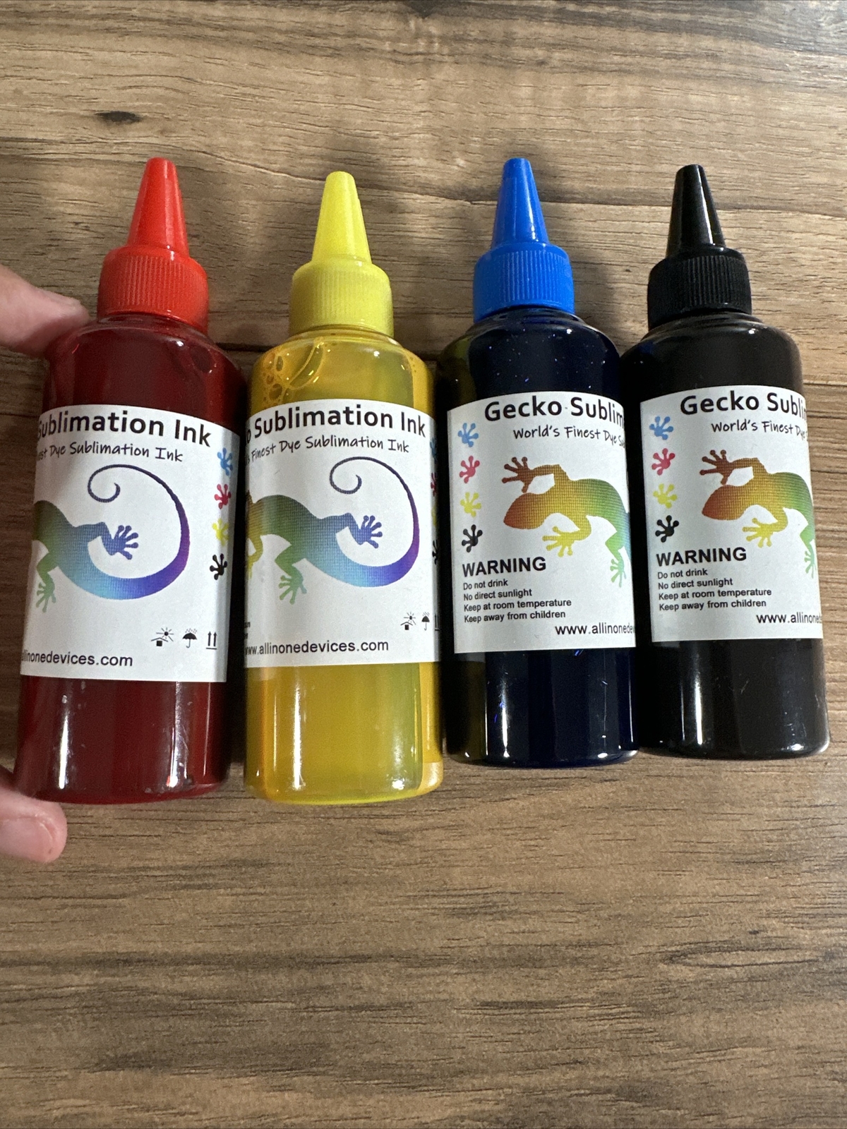 Gecko Sublimation Ink For Epson (4) 100ml Bottles 