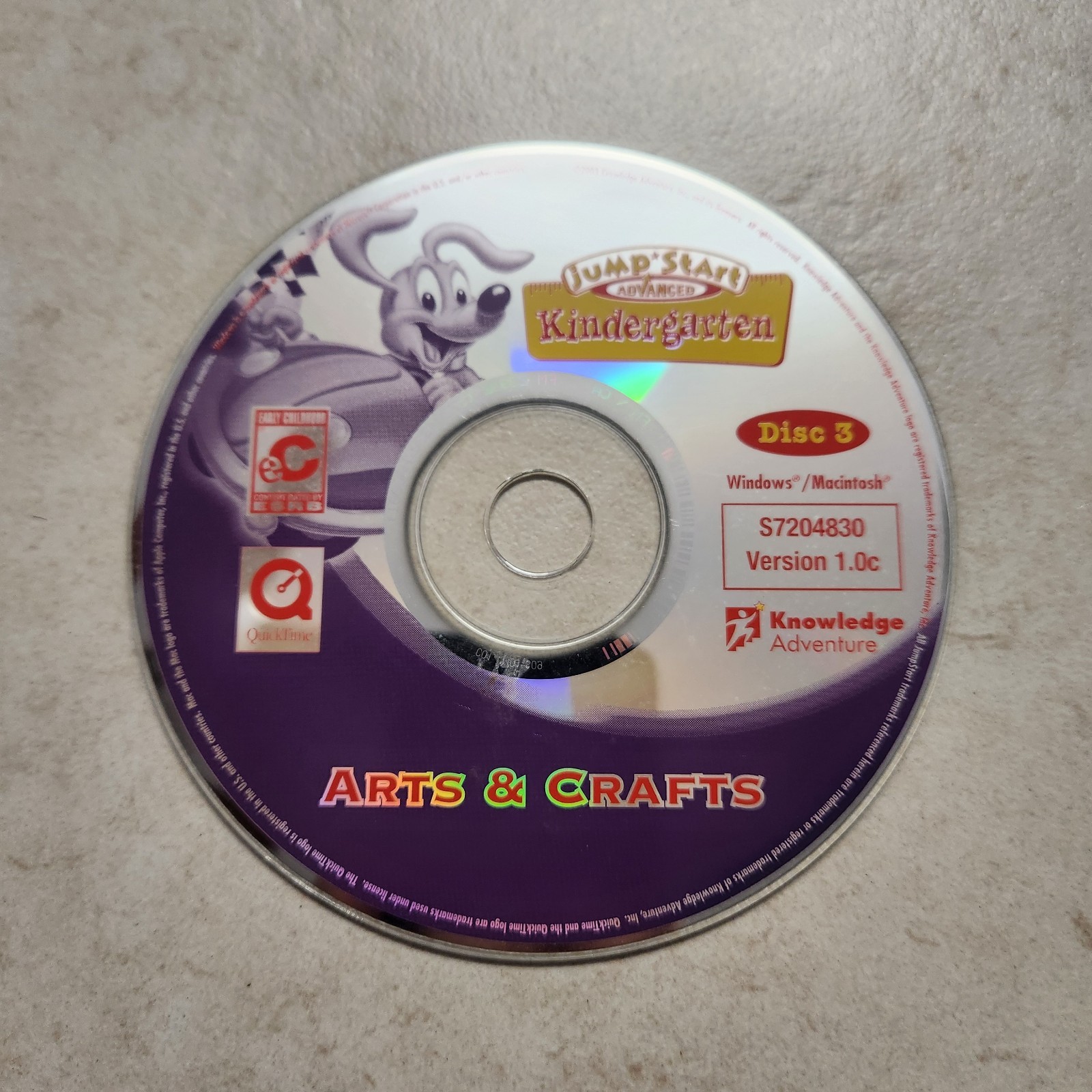 JumpStart Advanced Kindergarten Arts & Crafts Game CD (PC/Mac; 2003) #2000