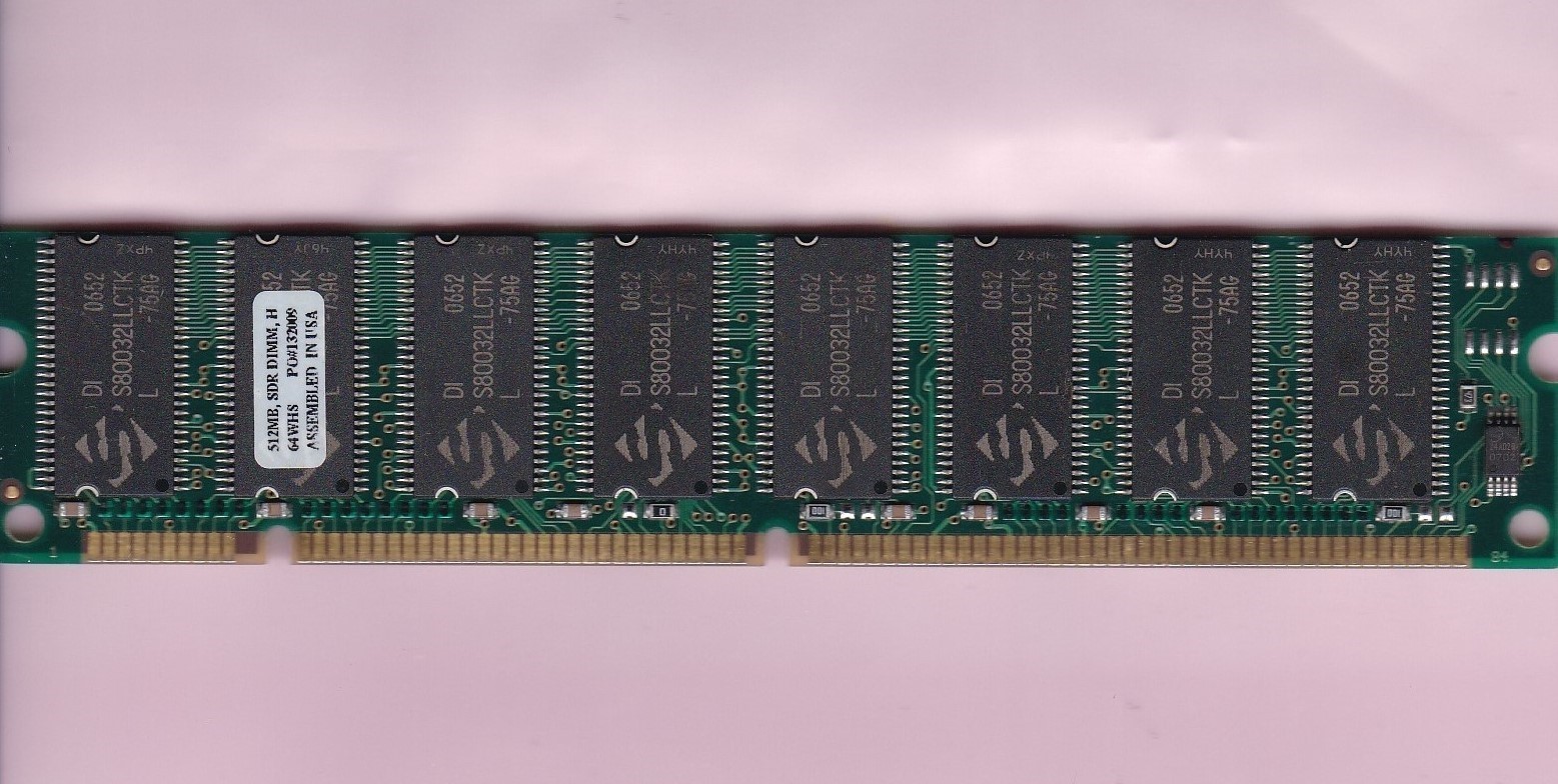 512MB 1x512MB PC-133 PNY 64WHS 64Mx64 PC133 Desktop SDRAM Memory Stick Dual Rank
