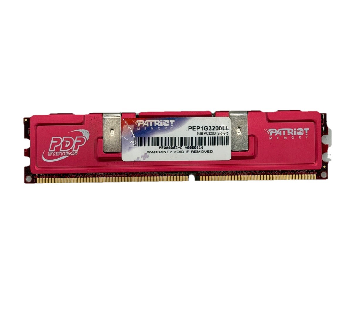 Patriot 1GB DDR1 RAM PC-3200 PEP1G3200LL Dual Channel Desktop Memory