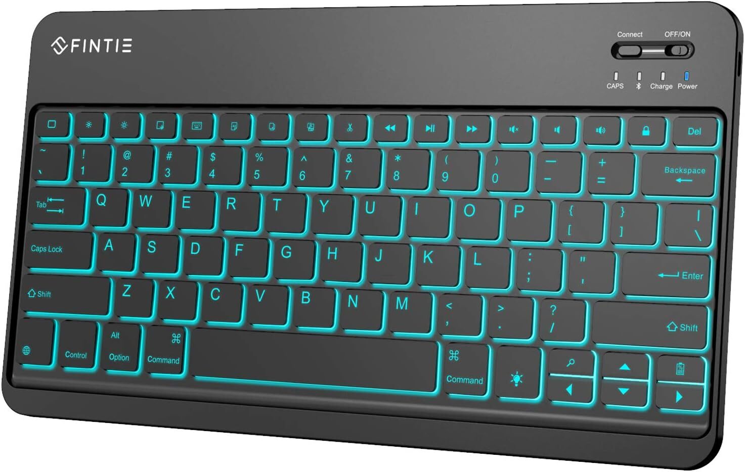 12 Inch Wireless Bluetooth Keyboard 7 Color Backlit Ultra-Slim Portable for iPad