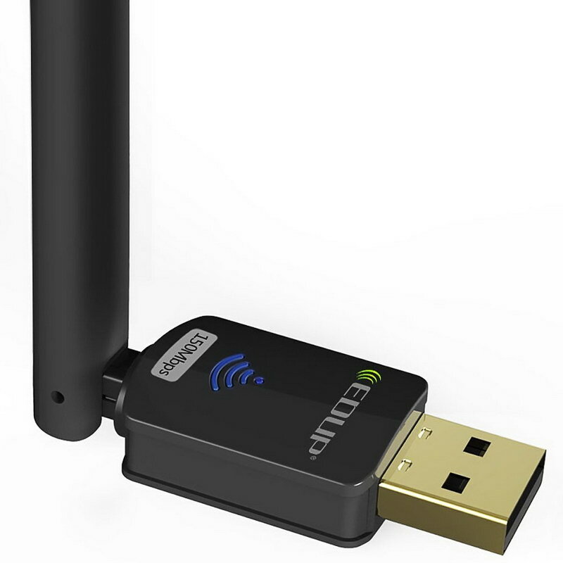 USB 2.0 Wireless N Network Ethernet Adapter WiFi Cordless 150Mbps w Antenna