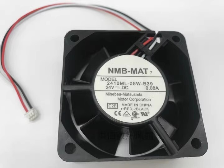 NMB 2410ML-05W-B39 6025 DC24V 0.08A 60*25MM 3-Pin Inverter Cooling Fan