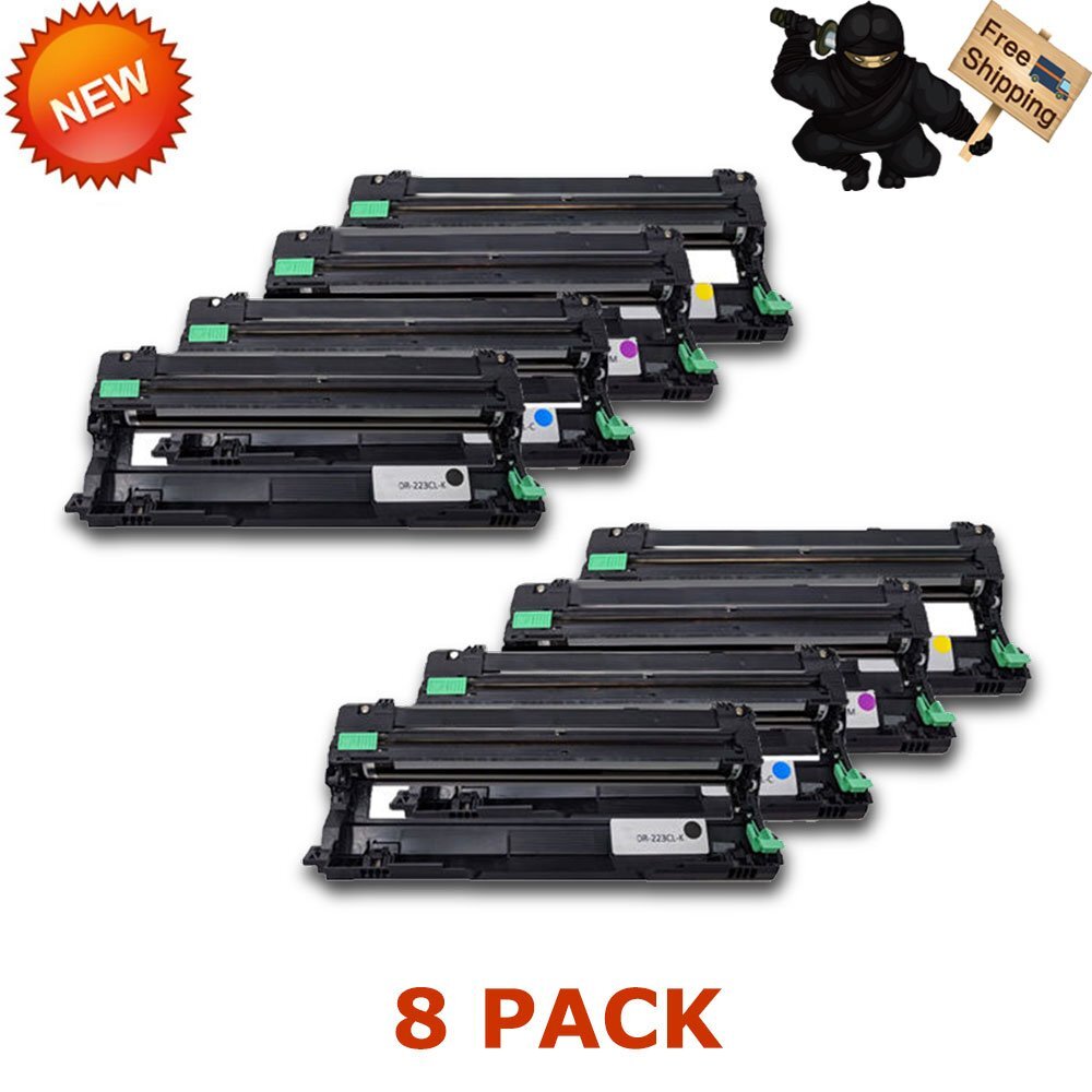 8PACK For Drum DR223 BK CMY for Brother HL-L3210CW HL-L3230CDW US STOCK
