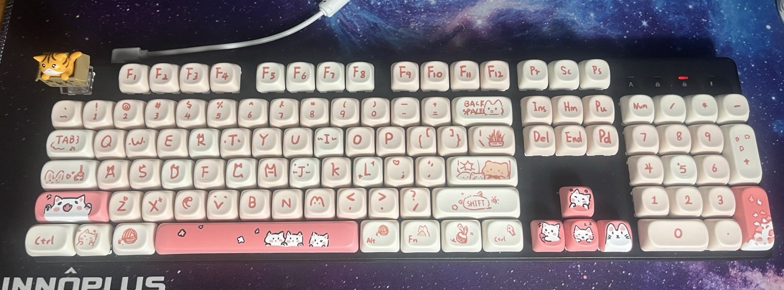 Pink Cat Custom Mechanical Keyboard