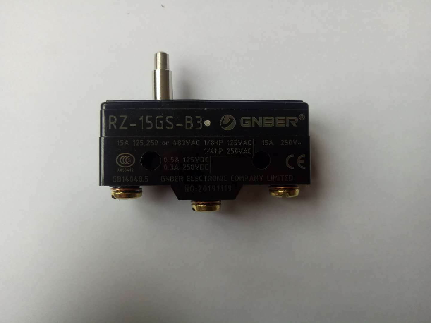  5PCS New For GNBER RZ-15GS-B3 Momentary Micro Limit Switch 15A 125/250VAC