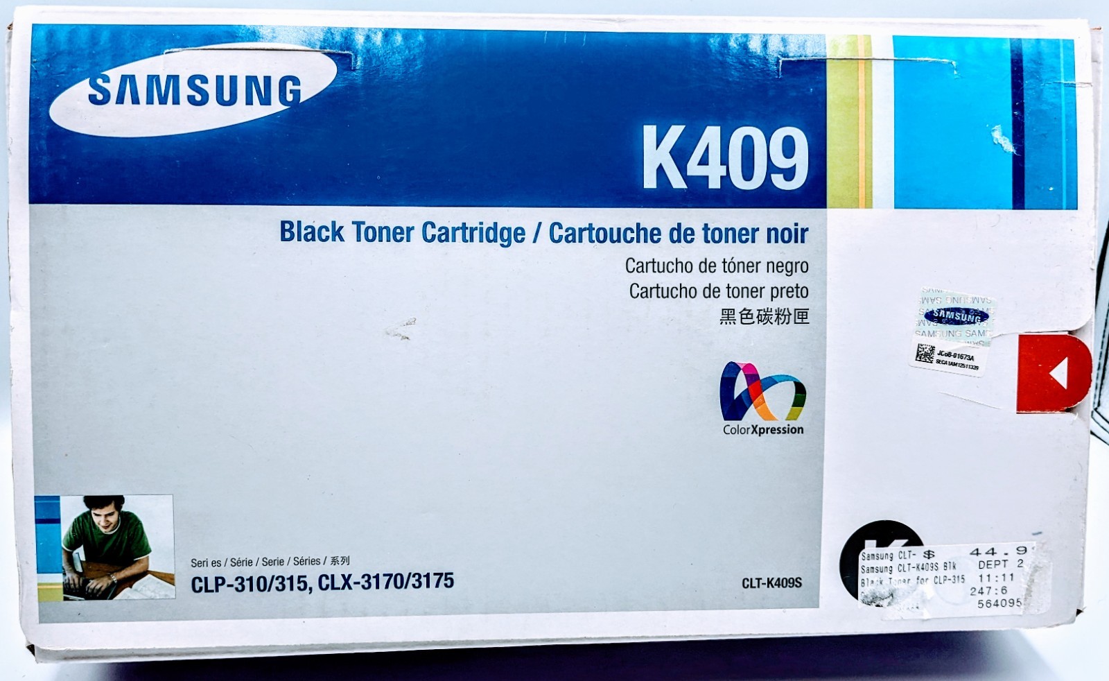 SAMSUNG K409 Black Toner Cartridge CLT-K409S Sealed NIB OEM Retail