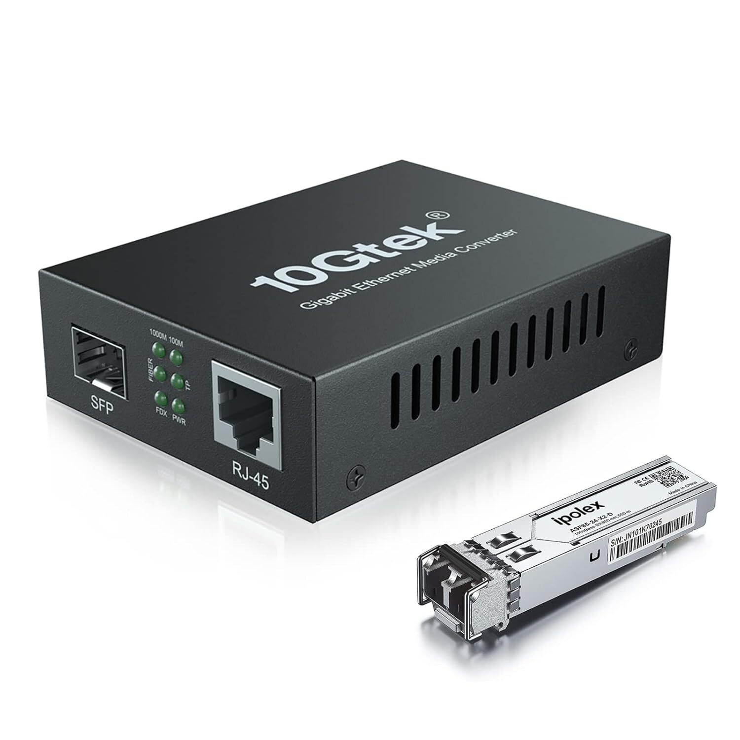 1.25G Lc Multimode Fiber To Ethernet Media Converter 550M Distance Extender