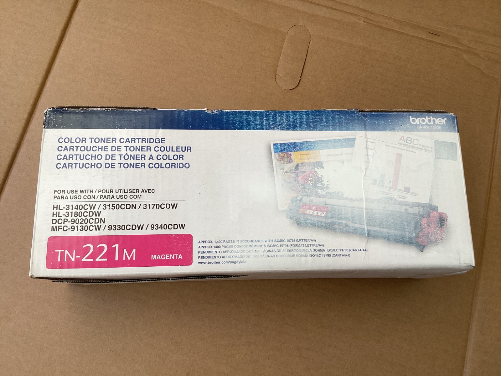 NEW Genuine Brother TN-221M Magenta Toner Cartridge