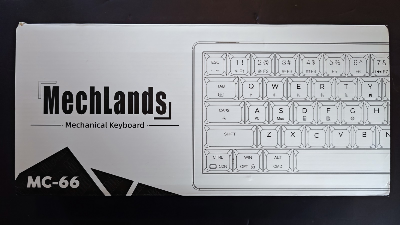 Epomaker Mechlands MC66 Kailh Jellyfish Switches 65% Mechanical Keyboard Black
