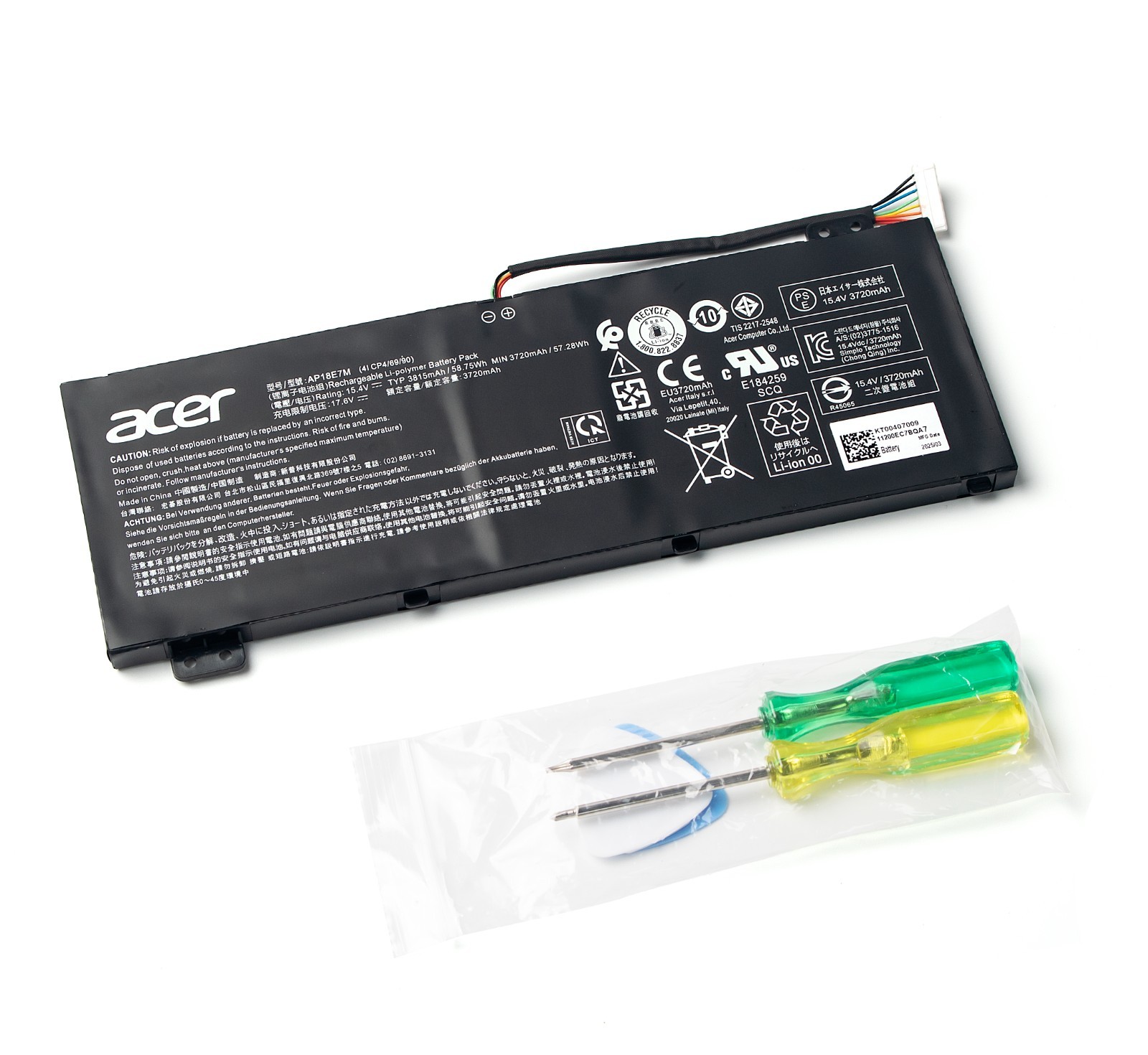 Genuine OEM AP18E7M AP18E8M Battery for Acer Aspire 7 Nitro 5 Nitro 7 ConceptD 3