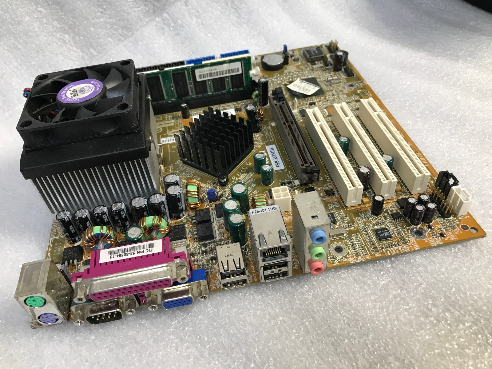 FIC AU31 / AU31-L Motherboard W/CPU, HeatSink and 512MB