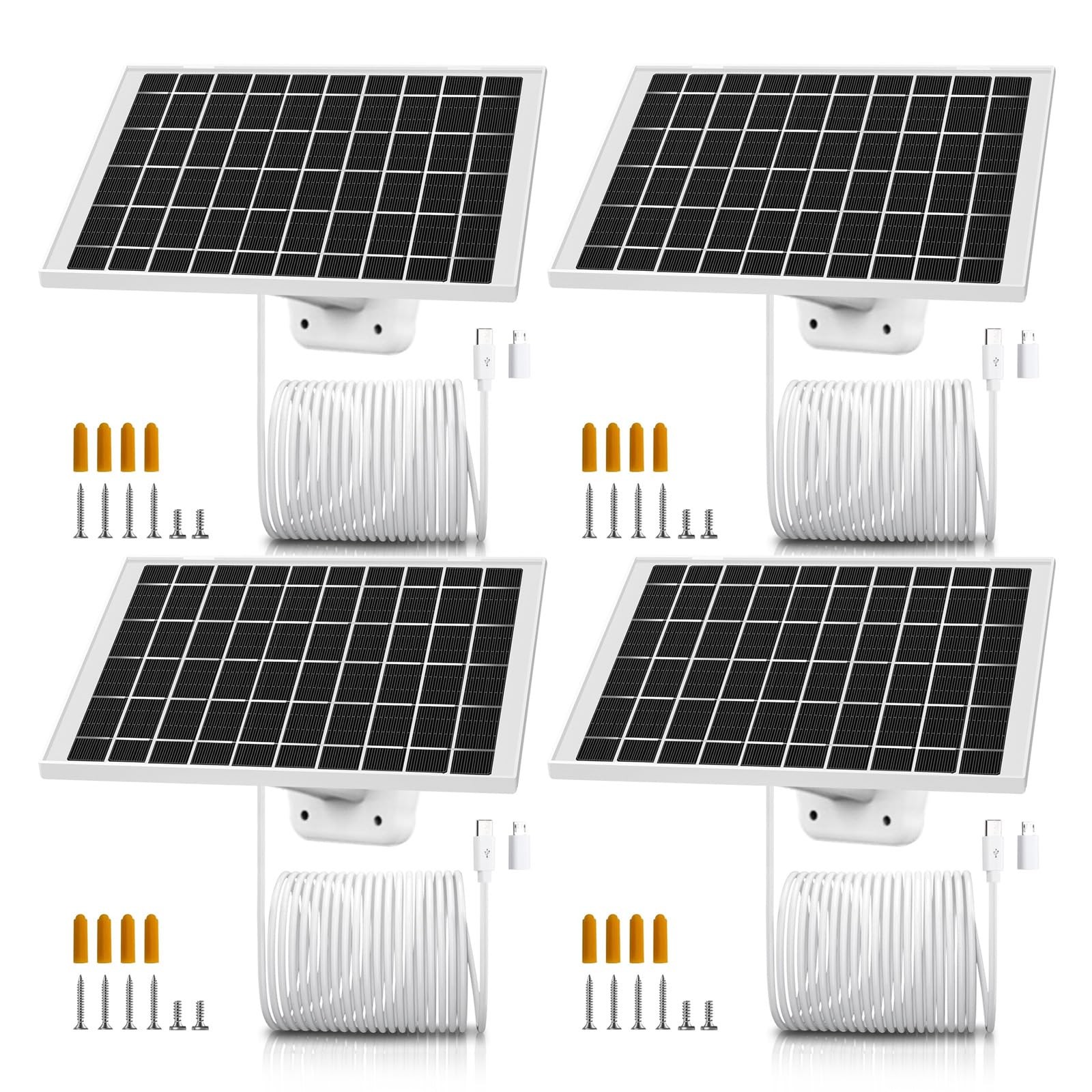4 Pack 7W Solar Panel Charger for Arlo Essential 2K Outdoor 2nd Gen 3rd Cyjjzq