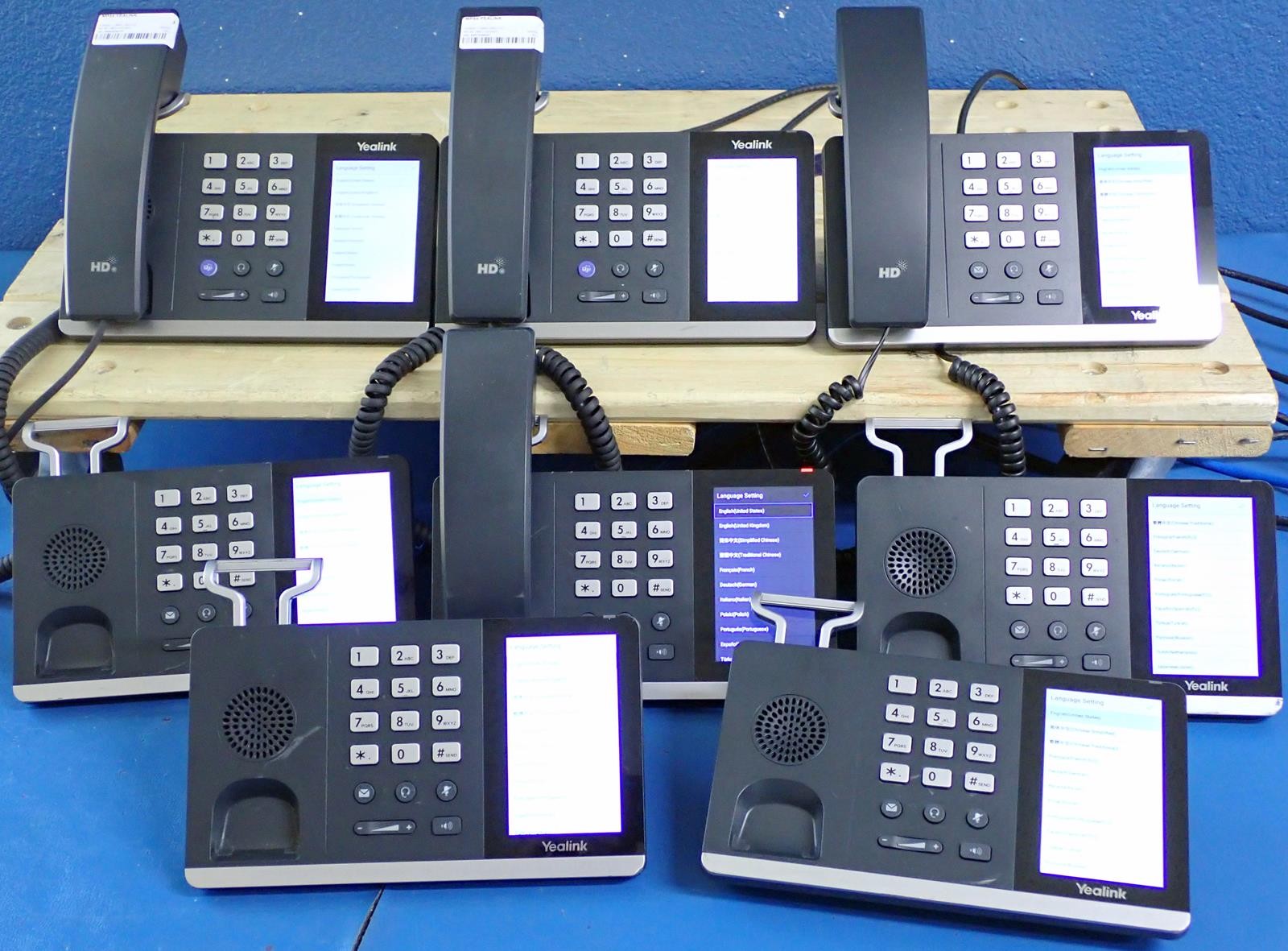 Yealink SIP-T55A MP54 Microsoft Teams VoIP Office Phone  |  Lot of 8x Phones