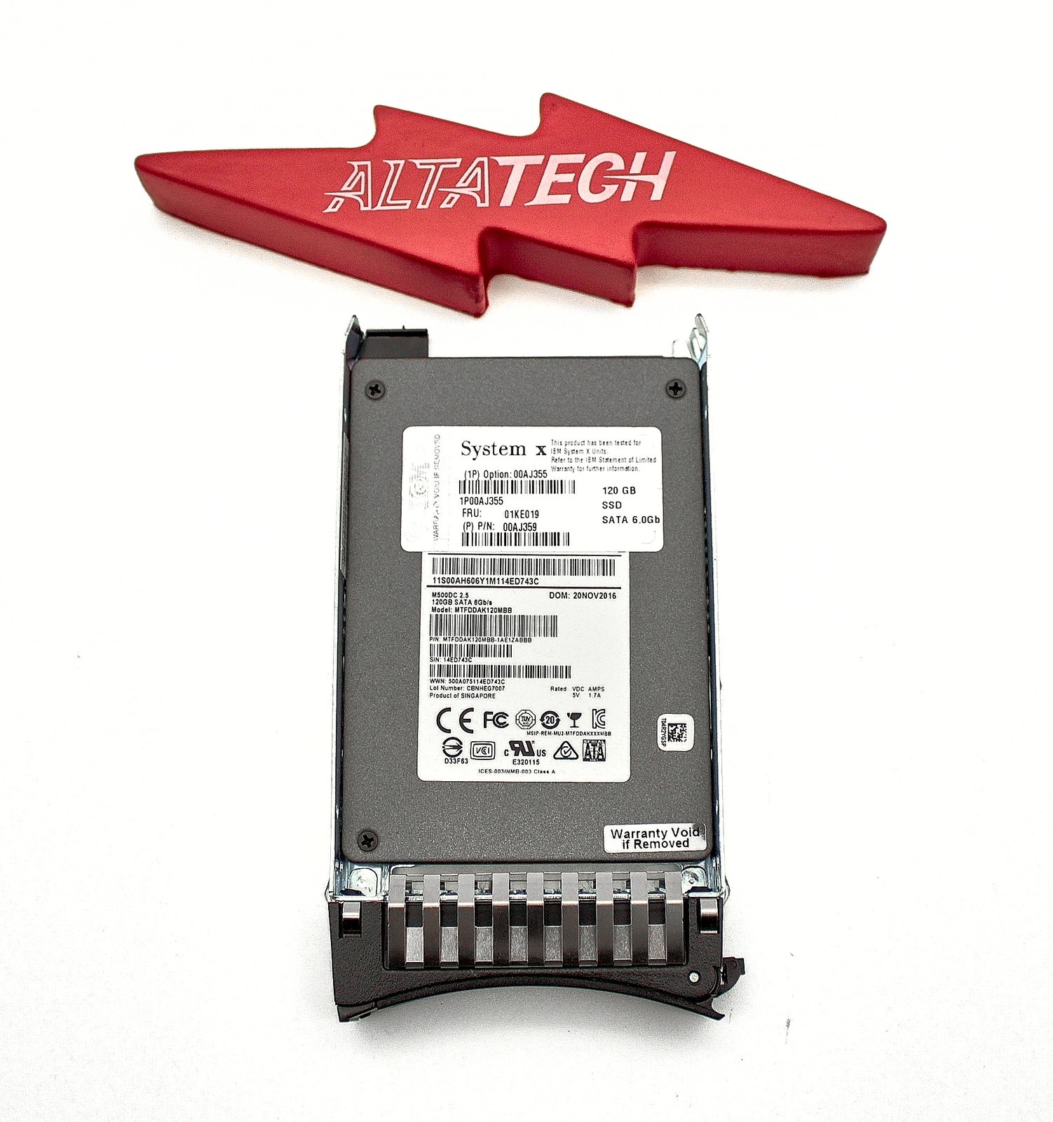IBM 00AJ355 120GB MLC 2.5" SATA SSD PN 00AJ356