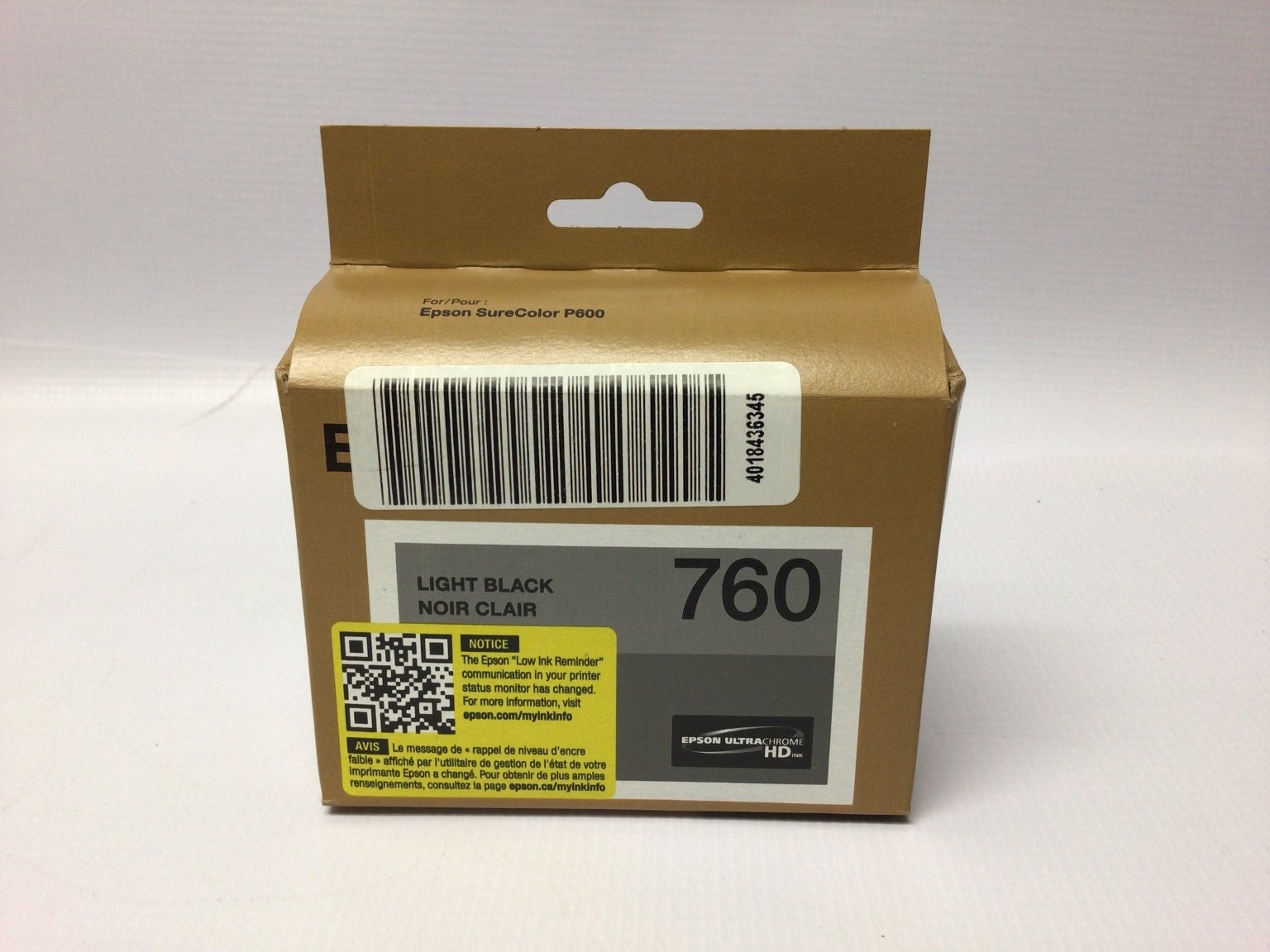 Epson 760 Light Black Ink Cartridge New Sealed EXP 2026 SureColor P600