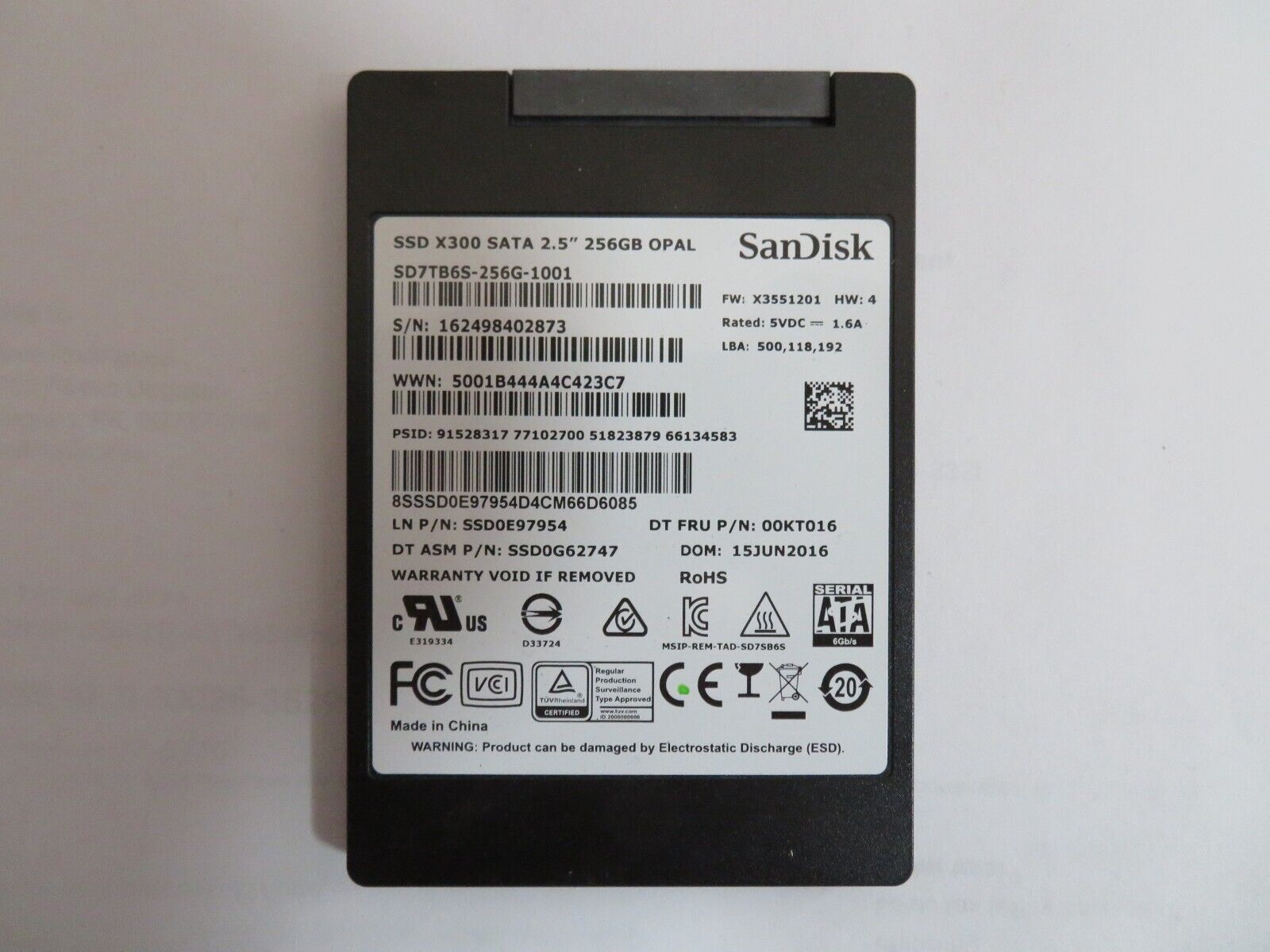 Sandisk X300 256GB SATA 6.0Gb/s 2.5