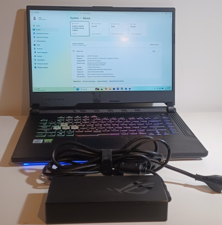 Asus ROG Strix G15 G512L 15.6" i7-10750H 2.6GHz 16GB RAM 1TB SSD RTX 2070