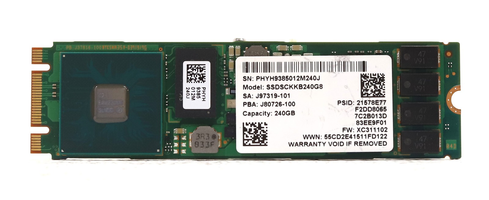 Intel SSDSCKKB240G8 240GB 6Gb/s M.2 2280 TLC SATA III SSD P/N: J80726-100 Tested