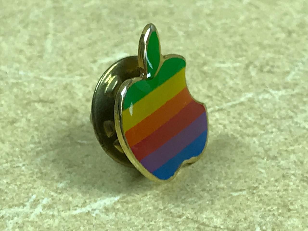 PIN______ Apple Computer Rainbow Logo ____ Original from dealership - no copy