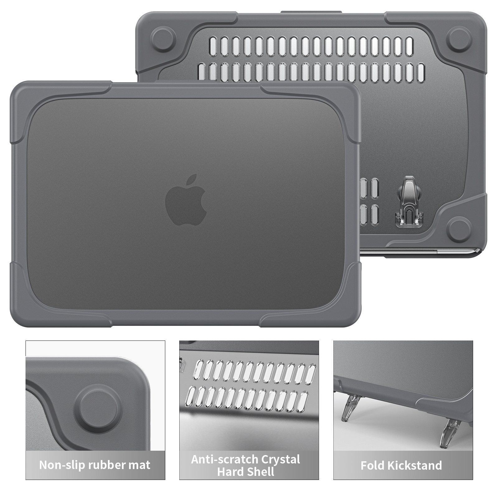 Shockproof Hard Shell Stand Case Cover for MacBook Neo 13" A3404 (2026)