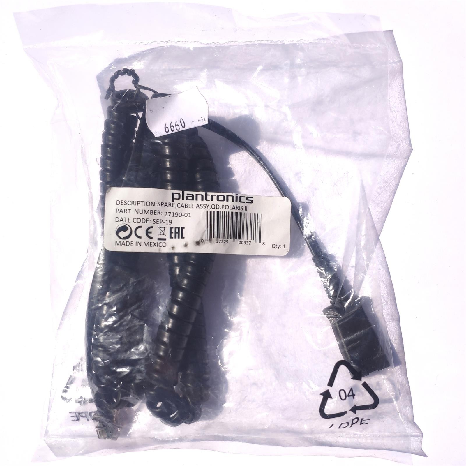 Poly / Plantronics U10P QD Cable for AGFEO, Siemens Optipoint / Optiset