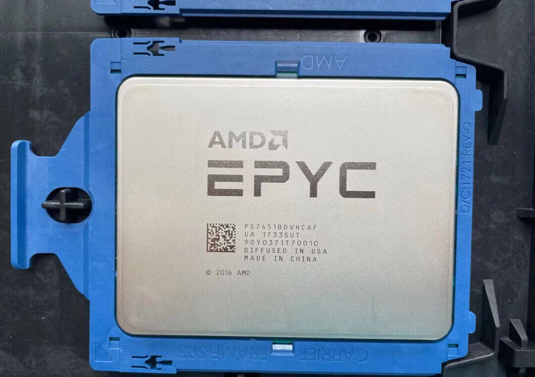 AMD epyc 7451 PS 7451 bdvhcaf 24-core 48-thread CPU 2.3ghz interface sp3 process