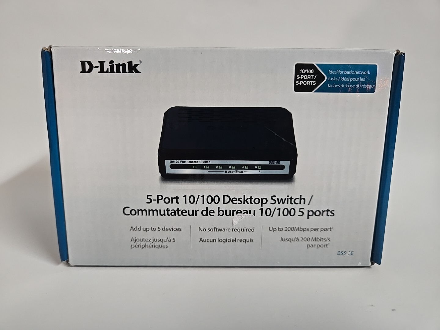 Brand New DLinkGo by D-Link DSS-5E 5-Port 10/100 Desktop Ethernet Network Switch