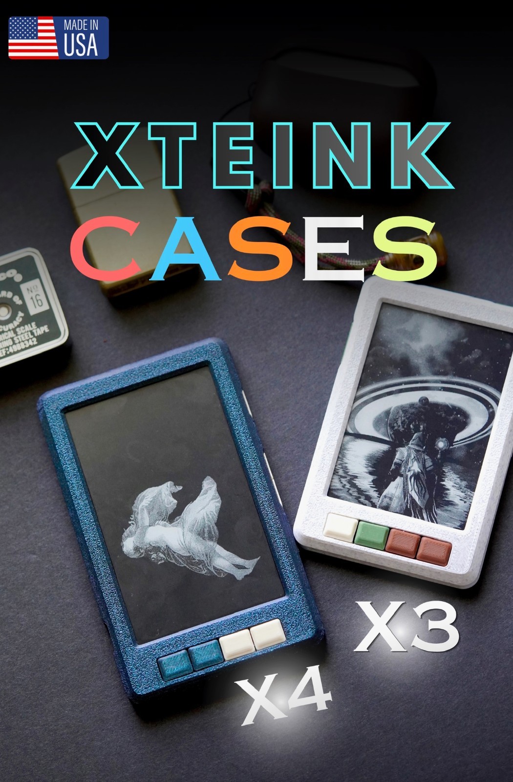 XTEINK X4 & X3 Case | Customizable E-Reader Case | 3D Printed (READ DESCREPTION)