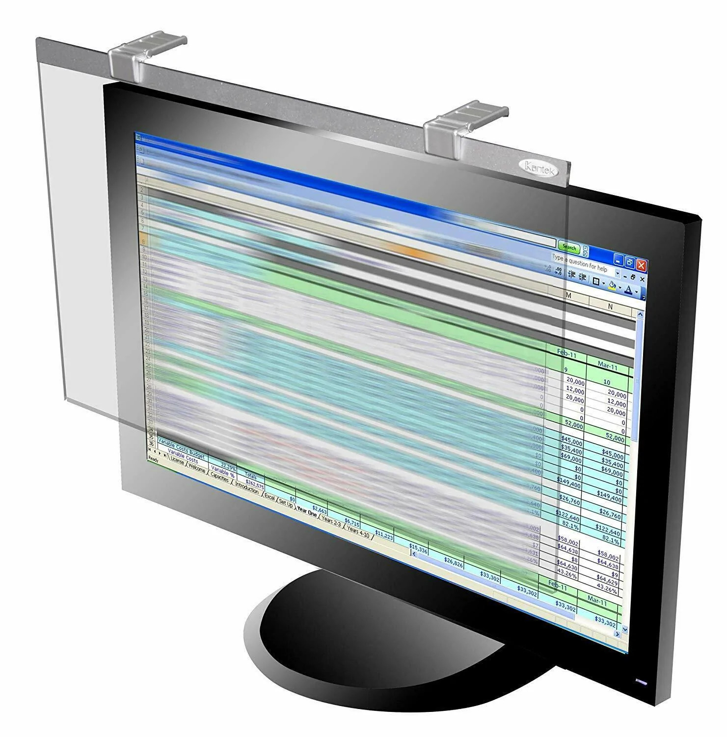 Kantek 15" LCD Protect Deluxe Privacy Monitor Filter LCD15SV  New Sealed