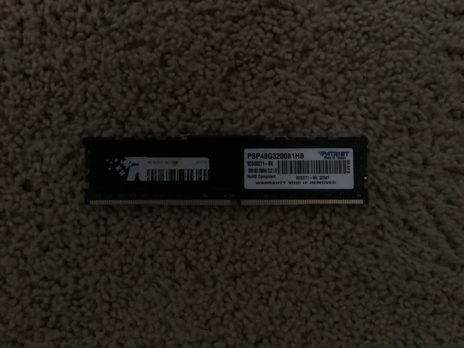 Patriot Signature Line Memory Module PSD48G240081 tested working