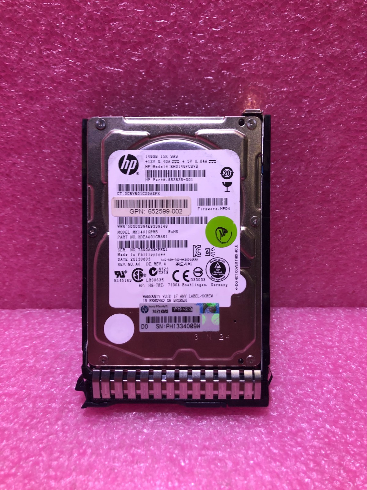 Strong-IT HP 653950-001 SPS-DRV HD 146GB 6G SAS 15K 2.5