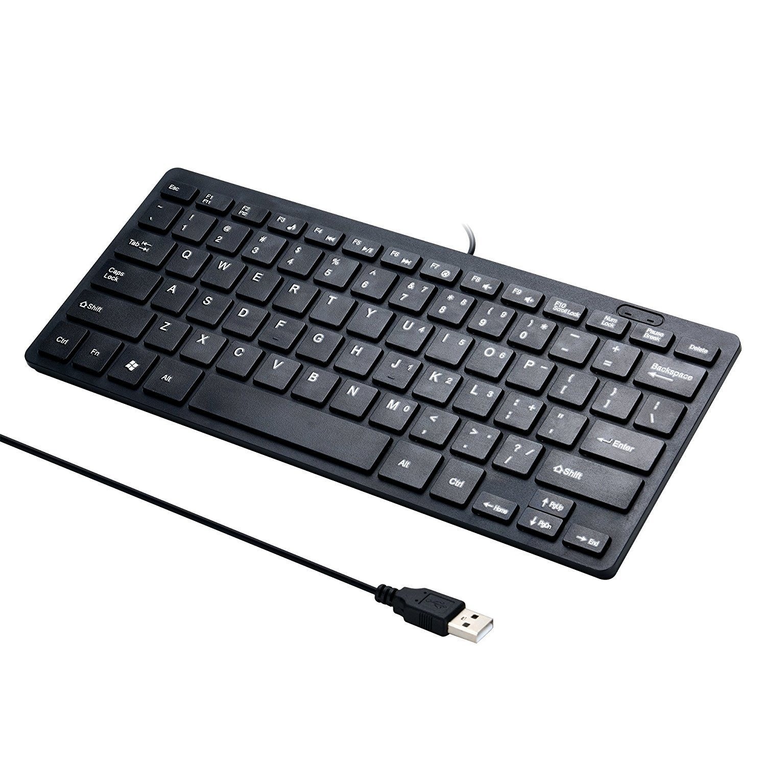 I Focus Mini 78-Key Wired USB Keyboard Compact for Laptop PC Mac